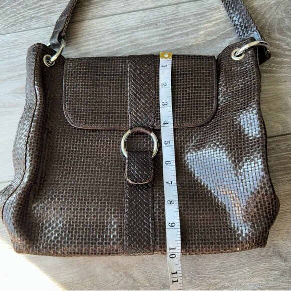 Calonge Brown Braided Leather Tote Bag - Picture 13 of 16